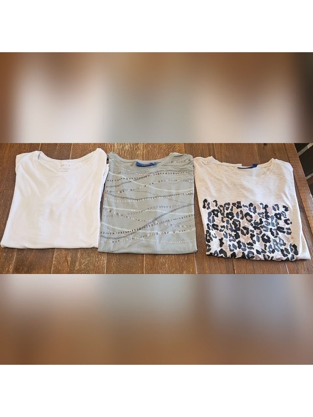 Apt. 9 Women's Set Of 3 Short Sleeve Stretchy Rayon/Spandex Tees, XL